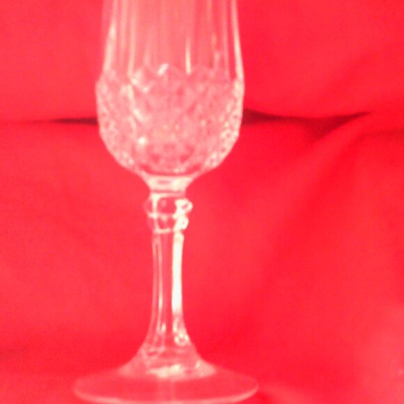 5 Cristal D'Arques LONGCHAMP Champagne Flutes Glasses France Crystal - Picture 2 of 4